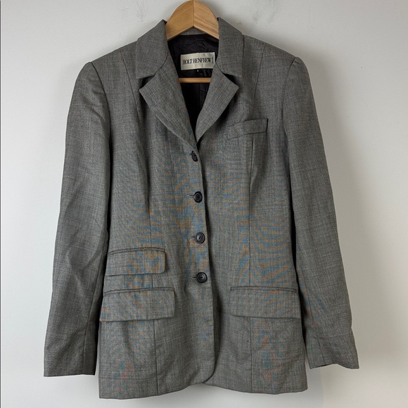 Holt Renfrew Vintage Grey Blazer with Button Detail Size 8 - Picture 1 of 7